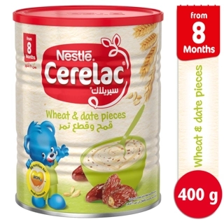 Nestle Cerelac Infant Cereals With Iron Wheat & Date Pieces From 8 Months 400g
