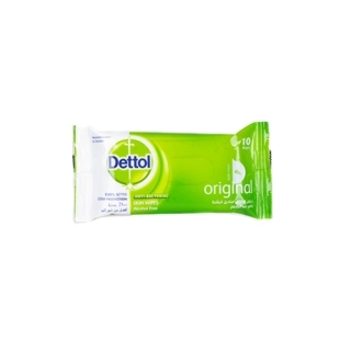 Dettol Original Alcohol-Free Skin Wipes 10Pieces