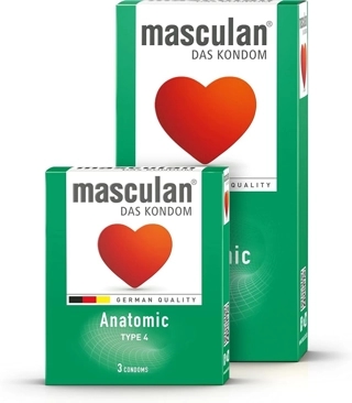 Masculan Anatomic Type 4 Condoms Small 3 Pieces