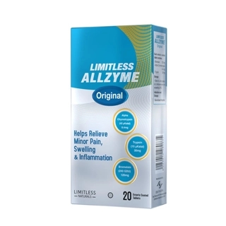 Limitless Allzyme Dietary Supplement, 20mg 20 Tablets