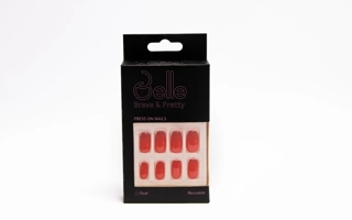 Belle Brave & Pretty Red Stiletto Press-On Nails 24 Pieces