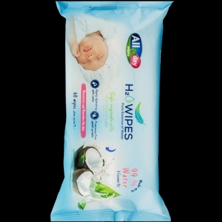 All Day H2O Water Wipes 60 Pieces