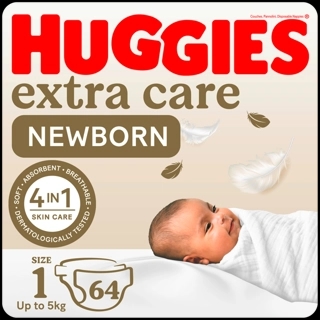 Huggies Extra Care Newborn Diapers Size 1 64 Pieces