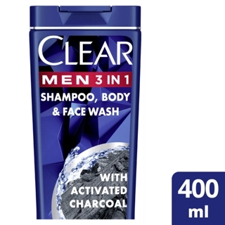 Clear Men 3-in-1 Activated Charcoal Shampoo 400ml