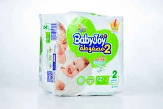 Baby Joy Small Size 2 (3.5-7kg) Saving Pack Compressed Diamond Pad Diaper 15Pieces