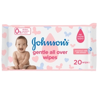 Johnson\'s Baby Gentle All-Over Wipes 20 Pieces