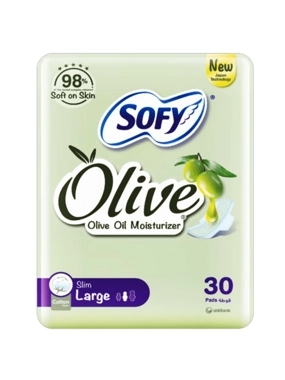 Sofy Olive Sanitary Pads Slim Large 30Pieces