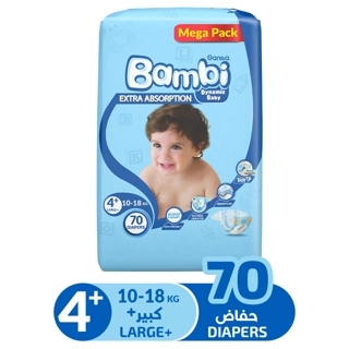Sanita Bambi Baby Diapers Large Plus 78 Pieces
