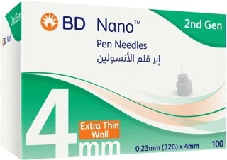 BD Nano Pen Needles 32G 100 Pack