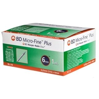BD Micro Fine Plus Insulin Syringe 31g 1mL