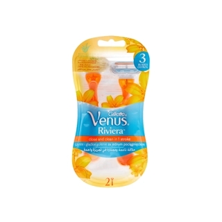 Gillette Venus Riviera Women\'s Disposable Razors 2 Pieces