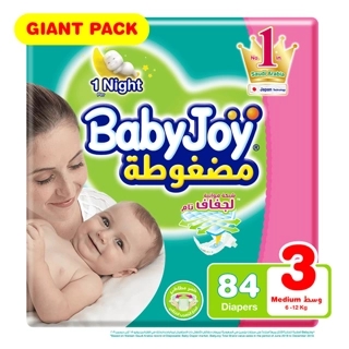 Babyjoy Diapers Medium 6-12kg 84 Pieces
