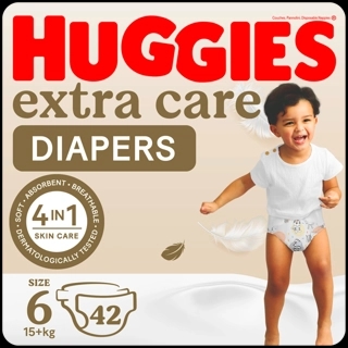 Huggies Extra Care Diapers 15+ kg 42 Pieces