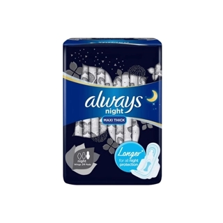 Always Clean & Dry Maxi Thick Night Pads XL 24Pieces