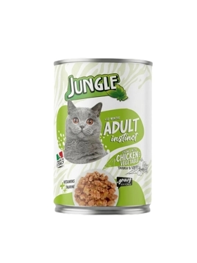 Jungle wet food for adult cats with chicken and vegetables 415g