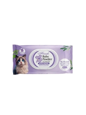Fresh Baby Powder Pet Wipes, 80 Wipes