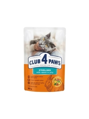 Club 4Paws Deep Rinse Wet Cat Food with Rabbit in Jelly 80g