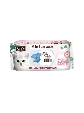 Kit Cat scented wipes with baby powder scent, 80 wipes