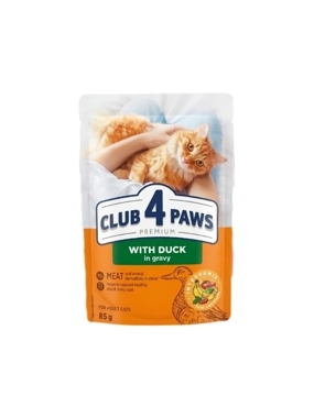 Club 4Paws Wet Cat Food with Duck in Gravy 85g