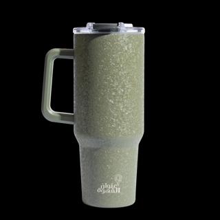 address Thermal Tumbler - Green with Clear Lid & Straw