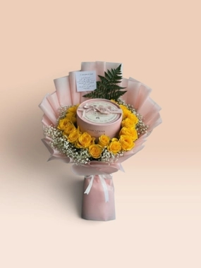 Hanoverian Chocolate & Yellow Roses Set