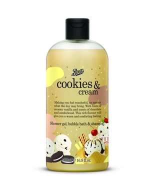 BTS FLV SHAMPOO SHOWER GEL AND BUBBLE BATH COOKIES AND CREAM 500ML