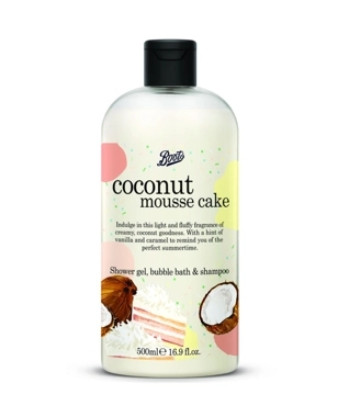 BTS FLV SHAMPOO SHOWER GEL AND BUBBLE BATH COCONUT MOUSSE CAKE 500ML
