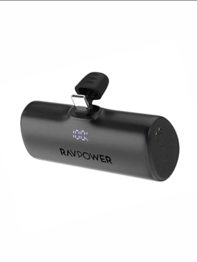 RAVPower Mini 5000mAh Power Bank with Built-in Type-C Charger and 20W Type-C Port with Type-C to Type-C Cable