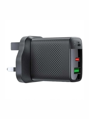 AceFast A99 PD30W GaN (USB-C+USB-A) Charger - Black