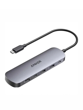 Anker USB C Hub, 7-in-1 Multi-Port USB Adapter - Grey