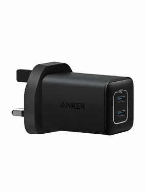 Anker 523 Nano 3 47W Dual USB-C Charger, High-Speed 2-Port, Black