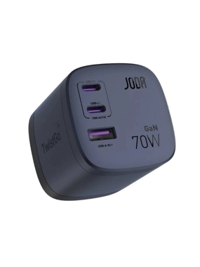 JODA TwistGo Multi-Outlet Travel Adapter, 70-watt