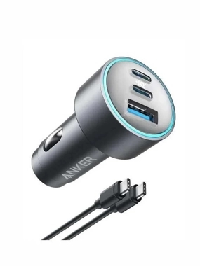 Anker 335 Car Charger(67W) with 3ft USB-C-to-C Cable - Black