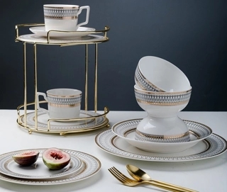 European eating utensils for four people