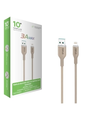 TEN PLUS Silicone USB-Lightning Cable - Sahara