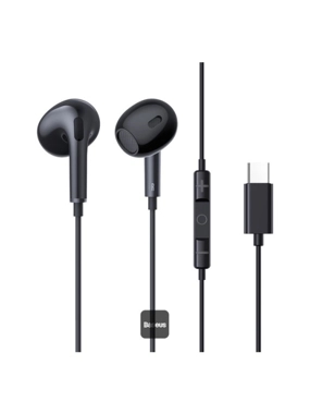 Baseus Wired Earphones with Type-C Port - Black