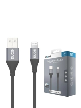 A-One USB-A to Lightning Cable, 120 cm, Grey