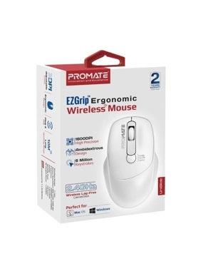 Promate Dual Wireless Mouse, White