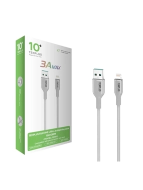 TEN PLUS USB-Lightning Silicone Cable - Titanium