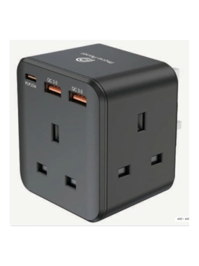 PhonePlanet Universal Power Adapter with 20W Max, 100-240W, 3250W Triple Port Charger