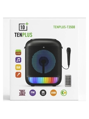 TENPLUS mobile speaker with microphone and LED light