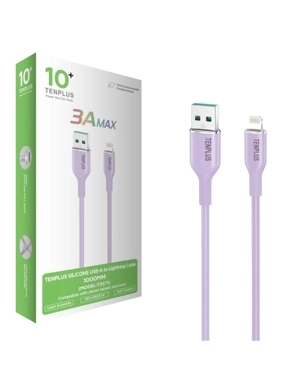 TEN PLUS Silicone USB-Lightning Cable - Lavender