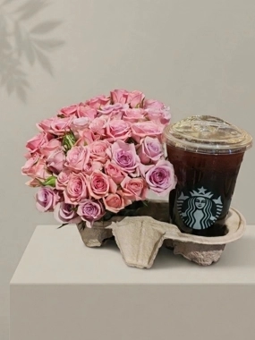 Americano with rose