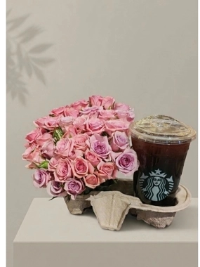 Rose with coffee