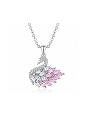 pink swan necklace