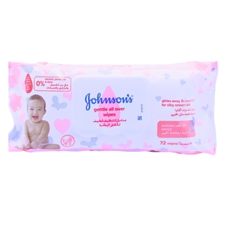 JOHNSON BABY WIPES GENTLE ALL OVER 72WIPES