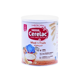 CERELAC WHEAT&FRUITS W\MILK +6M 400G