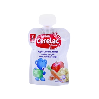 CERELAC BABY PUREE APPLE&CARROT&MANGO 6M 90G