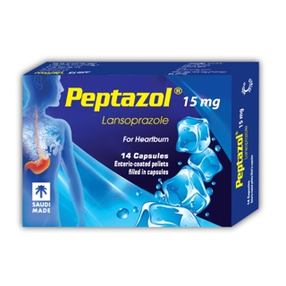 PEPTAZOL 15/MG CAP 14/CAP