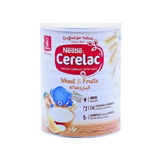 CERELAC WHEAT& 4 FRUITS W\MILK +6M 1KG